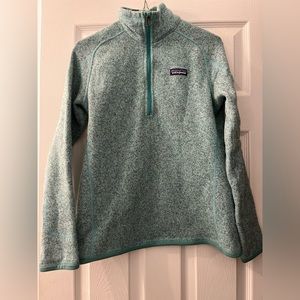 Patagonia size small teal/aqua blue quarter zip